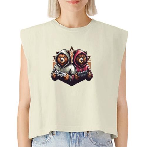 2 grizzlies gamer bears - Washed Women´s Muscle Tank Top