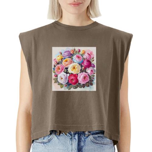 beautiful flowers floral design, wellness, nature - Washed Women´s Muscle Tank Top