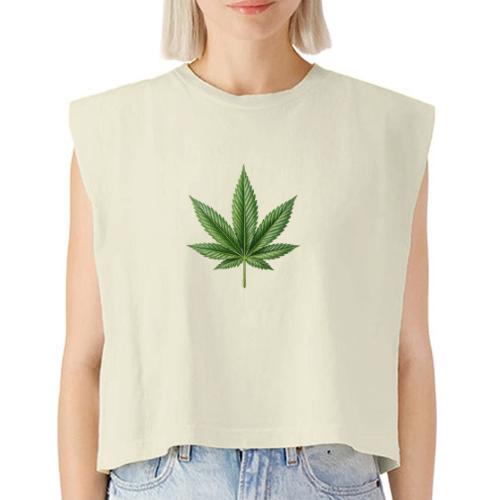 Cannabis Leaf - Washed Women´s Muscle Tank Top