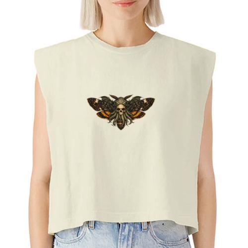 Cthulhu Moth Skull - Washed Women´s Muscle Tank Top