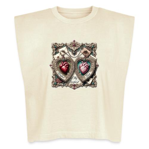 Keeper of My Deepest Love Victorian Locket T-Shirt - Washed Women´s Muscle Tank Top