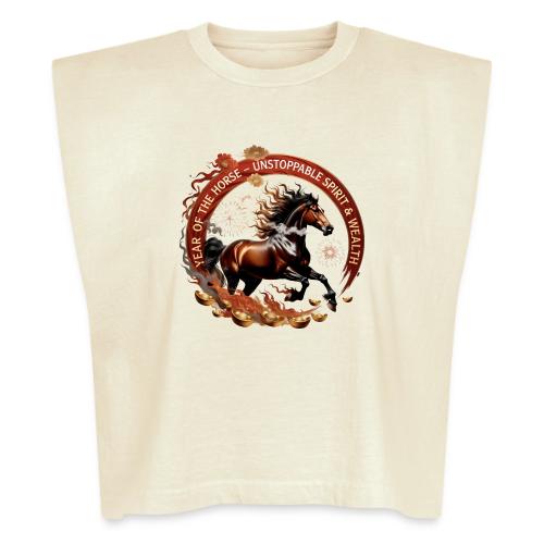 Year of the Horse Fiery Spirit T Shirt, Lunar New - Washed Women´s Muscle Tank Top