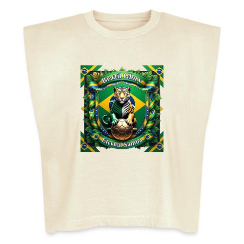 Brazil Jaguar Glory T-Shirt, Flag Pride Badge Gift - Washed Women´s Muscle Tank Top