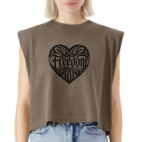 FREEDOM in Heart - Washed Women´s Muscle Tank Top