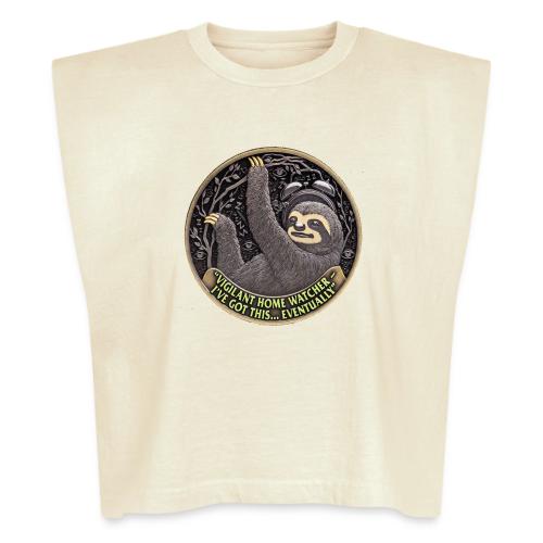Sloth Home Watcher T Shirt - Washed Women´s Muscle Tank Top