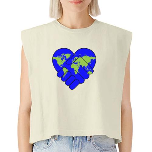 World United in Love - Washed Women´s Muscle Tank Top