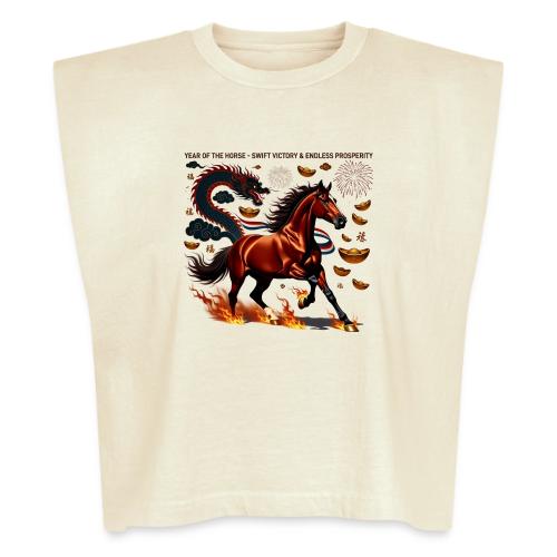 Year of the Horse Victory T Shirt, Lunar New Year - Washed Women´s Muscle Tank Top