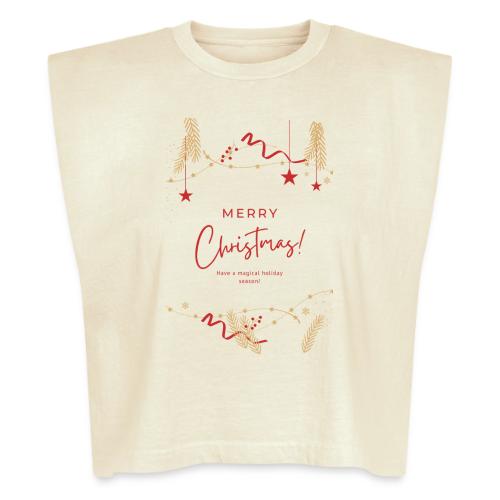 Merry Christmas Typography Design - Washed Women´s Muscle Tank Top