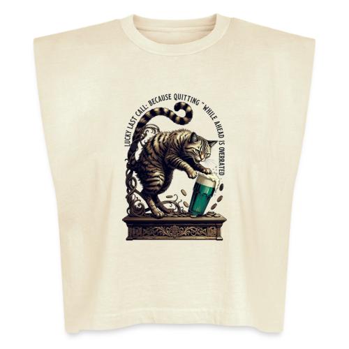 Lucky Last Call Cat Graphic Tee - Washed Women´s Muscle Tank Top