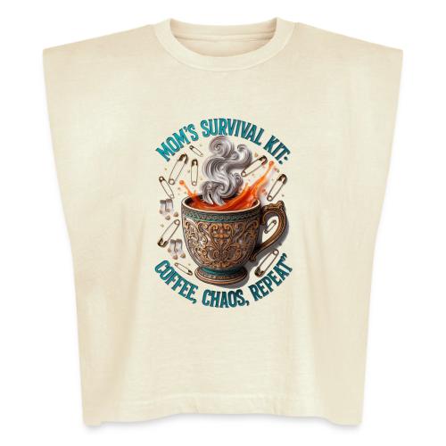 Mom's Survival Kit Tee | Coffee Chaos - Washed Women´s Muscle Tank Top
