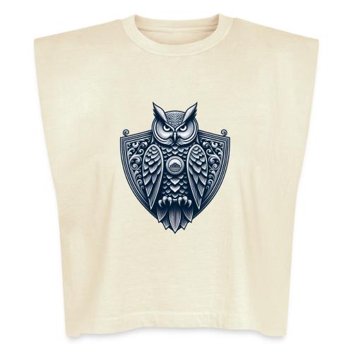 Night Watch Owl T Shirt, Sarcastic Dad Gift - Washed Women´s Muscle Tank Top