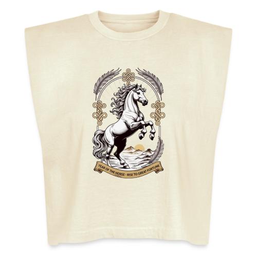 Year of the Horse Rearing T Shirt, Lunar New Year - Washed Women´s Muscle Tank Top