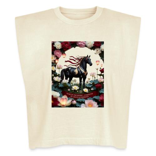Year of the Horse Harmony T Shirt, Lunar New Year - Washed Women´s Muscle Tank Top