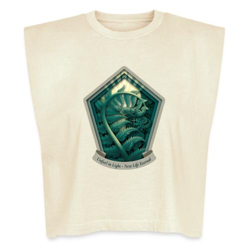 Easter Unfurl in Light Fern T Shirt, Spring Gift - Washed Women´s Muscle Tank Top