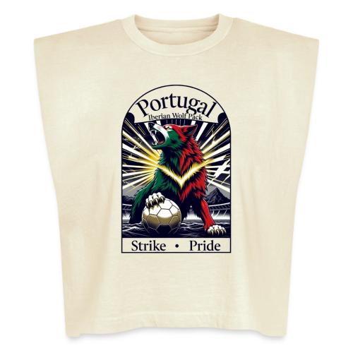 Portugal Iberian Wolf Soccer T Shirt, Pride Gift - Washed Women´s Muscle Tank Top