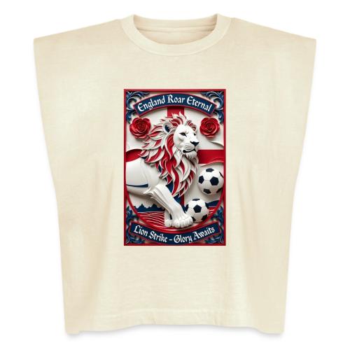 England Lion Soccer T Shirt, Football Pride Gift - Washed Women´s Muscle Tank Top