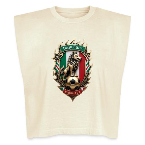 Italy Wolf Fury T-Shirt, Italian Flag Pride Gift - Washed Women´s Muscle Tank Top