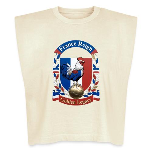France Rooster Reign T-Shirt, Tricolore Pride Gift - Washed Women´s Muscle Tank Top