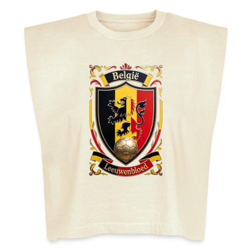 Belgium Lion Crest T-Shirt, Belgian Flag Gift - Washed Women´s Muscle Tank Top