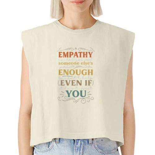 Empathy Quote Chalkboard Style Inspirational T-Shi - Washed Women´s Muscle Tank Top