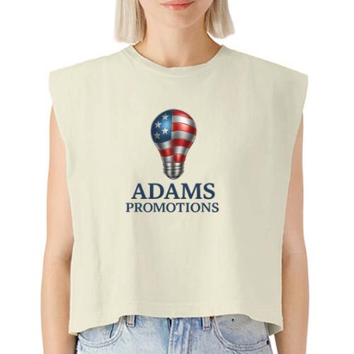 Adams promotions American flag metallic light bulb - Washed Women´s Muscle Tank Top