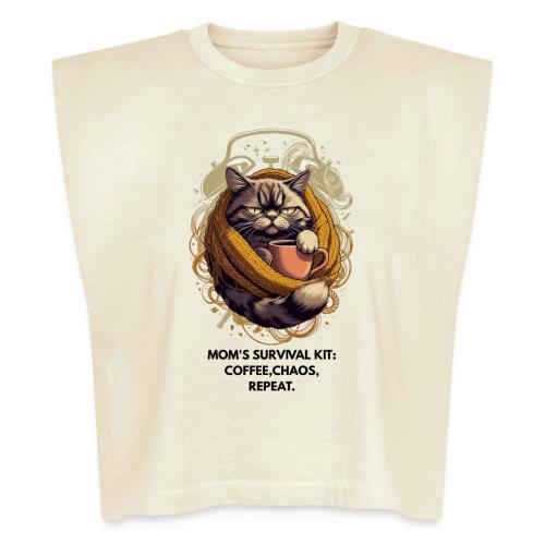 Powered by Sarcasm Cat Tee - Washed Women´s Muscle Tank Top