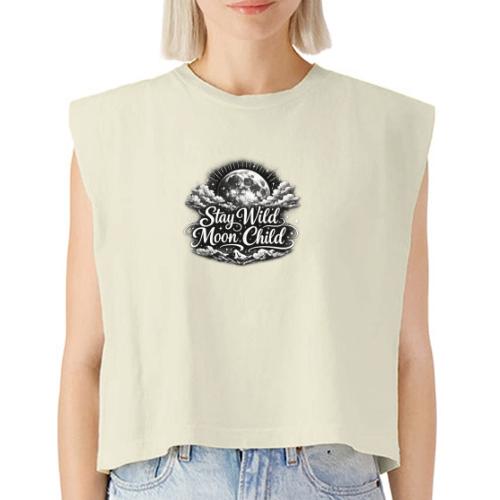 Stay Wild Moon Child - Washed Women´s Muscle Tank Top