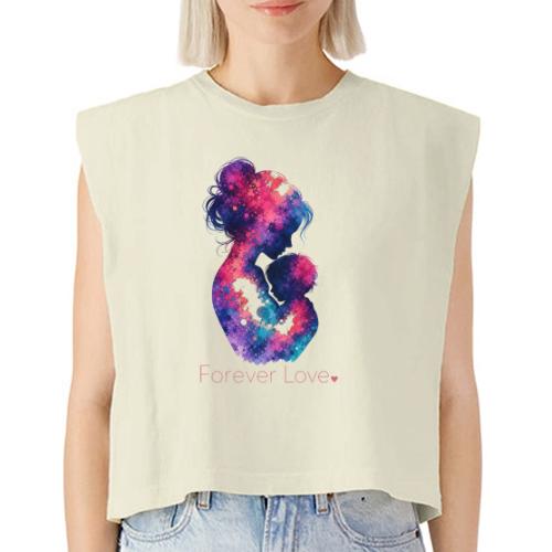 Forever Love-Vibrant Watercolor Mother-Child - Washed Women´s Muscle Tank Top