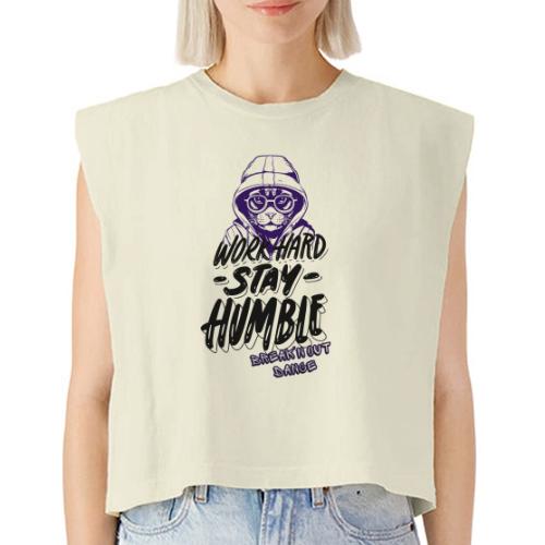 Work Hard Cat - Washed Women´s Muscle Tank Top