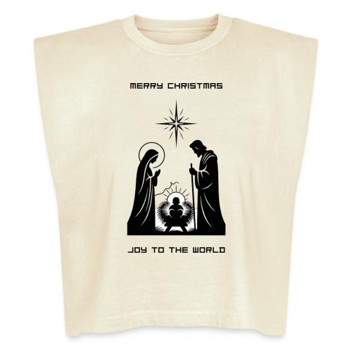 Joy to the World T-Shirt | Minimalist Nativity - Washed Women´s Muscle Tank Top