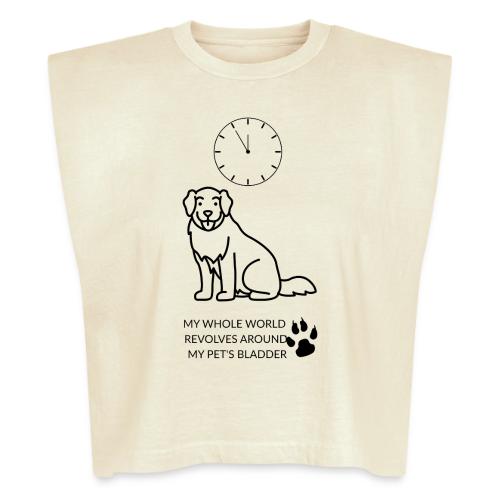 My Pet's Bladder World T-Shirt | Funny Dog/Cat Own - Washed Women´s Muscle Tank Top