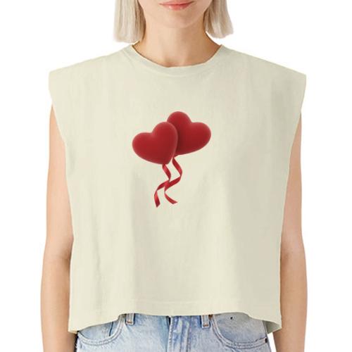 Two hearts together - Washed Women´s Muscle Tank Top