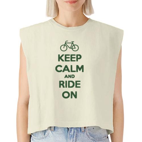 keep_calm_and_ride_on - Washed Women´s Muscle Tank Top