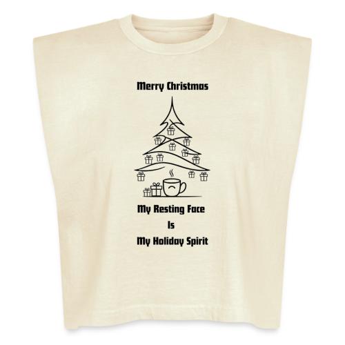 My Resting Face Is My Christmas Spirit T-Shirt - Washed Women´s Muscle Tank Top