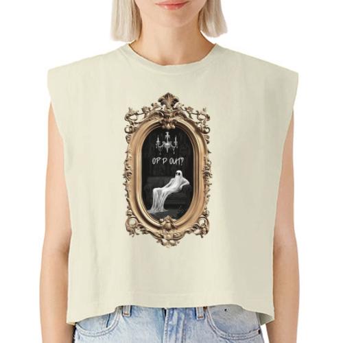 Ghosted (B on W) - Washed Women´s Muscle Tank Top