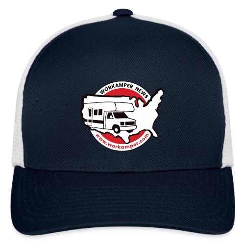 Workamper News Official Logo with Website URL - Flexfit Fitted Baseball Cap