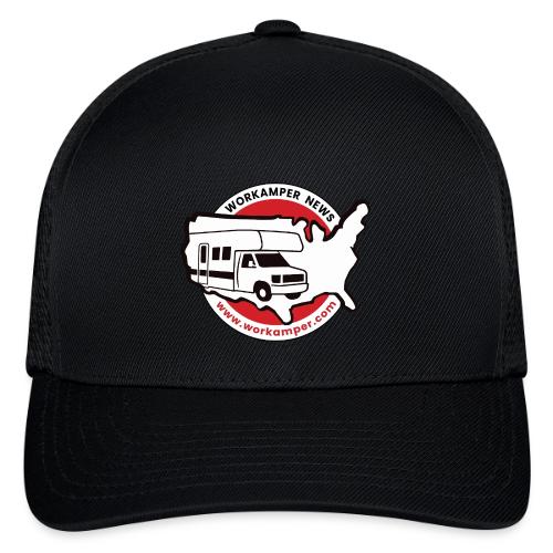 Workamper News Official Logo with Website URL - Flexfit Fitted Baseball Cap