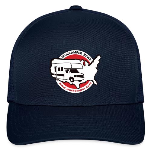 Workamper News Official Logo with Website URL - Flexfit Fitted Baseball Cap