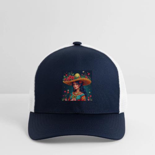Mexican Design, Regional Mexican Charro Woman - Flexfit Fitted Baseball Cap