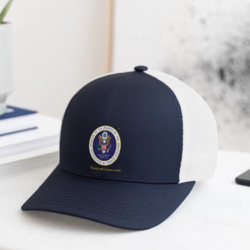 The Peoples Seal w gold url - Flexfit Fitted Baseball Cap