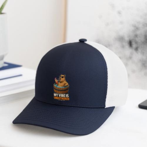 Unbothered Beaver in Wooden Tub - Flexfit Fitted Baseball Cap
