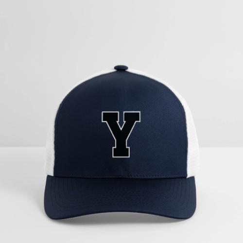 Varsity Letter Y Collegiate Alphabet Art - Flexfit Fitted Baseball Cap