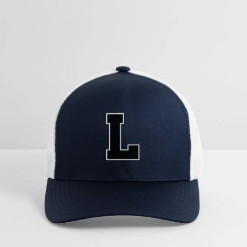 Varsity Letter L Athletic Monogram - Flexfit Fitted Baseball Cap