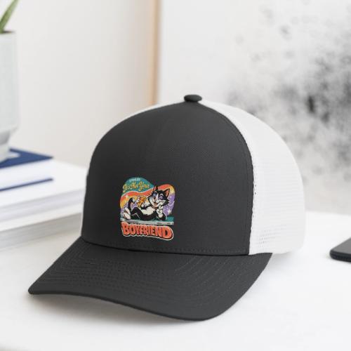 Sassy Cat Pride Pizza Retro Comic - Flexfit Fitted Baseball Cap