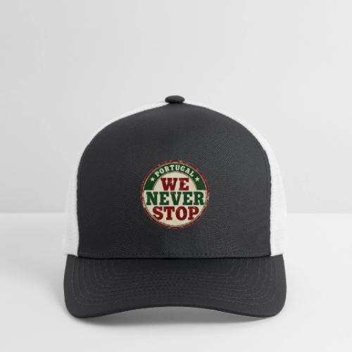 Portugal Soccer Watch Party Shirt — We Never Stop - Flexfit Fitted Baseball Cap