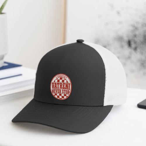 Croatia Watch Party Shirt —Vatreni Never Stop - Flexfit Fitted Baseball Cap