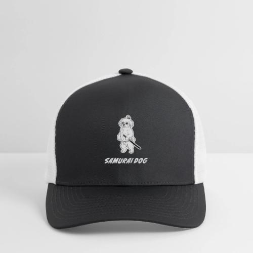 Samurai Maltese Katana Warrior Dog Tee - Flexfit Fitted Baseball Cap