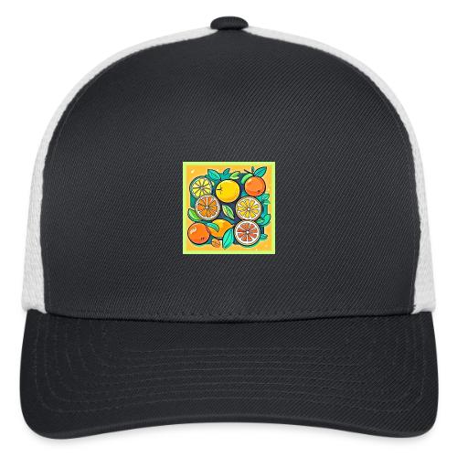Citrus Fruit Art Design - Flexfit Fitted Baseball Cap