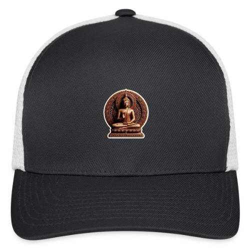 Buddha Statue in meditation and Hand Mudra - Flexfit Fitted Baseball Cap