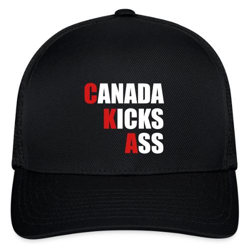 Canada Kicks Ass Vertical - Flexfit Fitted Baseball Cap